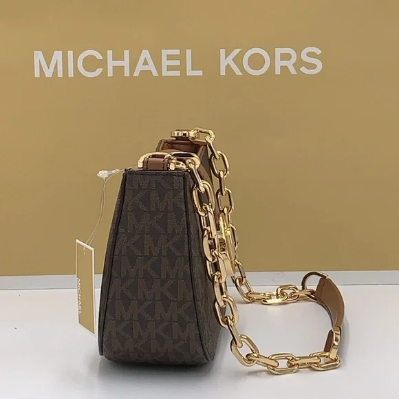 MICHAEL KORS
Carmen Small Shoulder Pochette Bag
Brown Signature
NWT - Picture 7 of 16